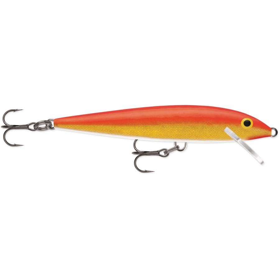0ld orange color split wood fishing lure with treble hook Rapala Original Floating F-9 (3.5") – Wind Rose North Ltd. Outfitters