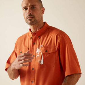 Ariat Men's Rebar Made Tough VentTEK DuraStretch button up Work Shirt (10048864)