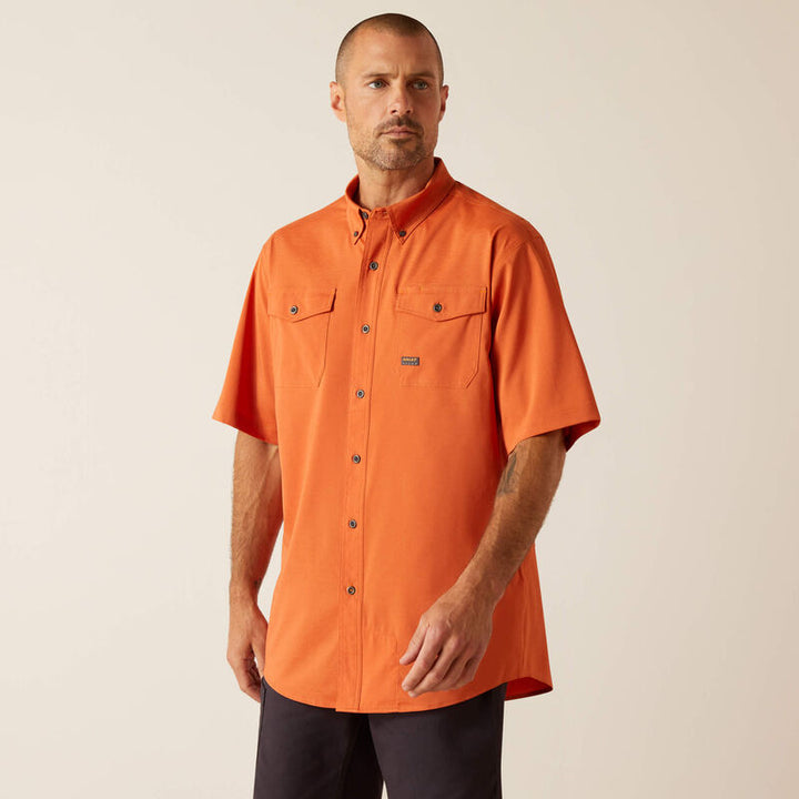 Ariat Men's Rebar Made Tough VentTEK DuraStretch button up Work Shirt (10048864)