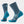 Dark blue socks with light blue heels and pale sage green accents against a white background.