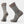Light grey socks with pale brown accents against a white background.