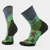 Pair of socks with a Bigfoot design on a white background