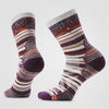 Pair of Stripe patterned socks with Dragonfly on a white background