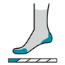 Image showing how much cushion the sock has.