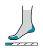 Image showing how much cushion the sock has.