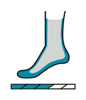 Image showing the level of cushion in a sock.