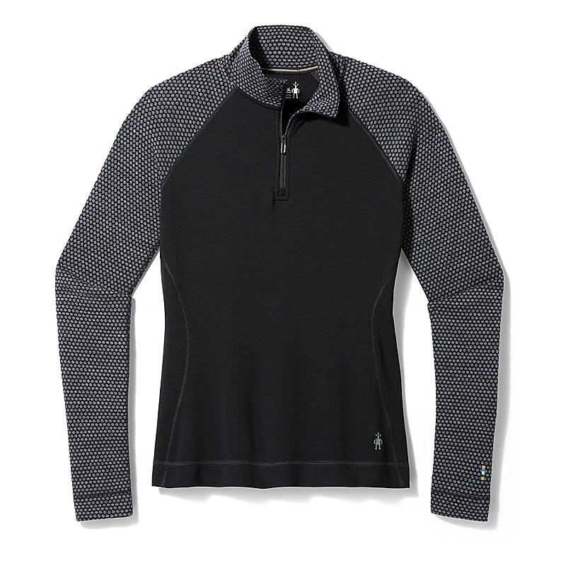 Smartwool Women's Classic Thermal Merino Base Layer Pattern 1/4 Zip (SW016373)