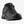 All black shoe with grey accents that have an S on the tongue of the shoe.