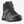 An all black shoe at an angle with an S on the tongue of the shoe against a white background.