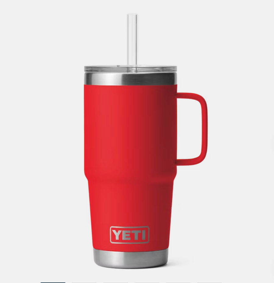 Yeti Rambler 25 oz Straw Mug Power Pink