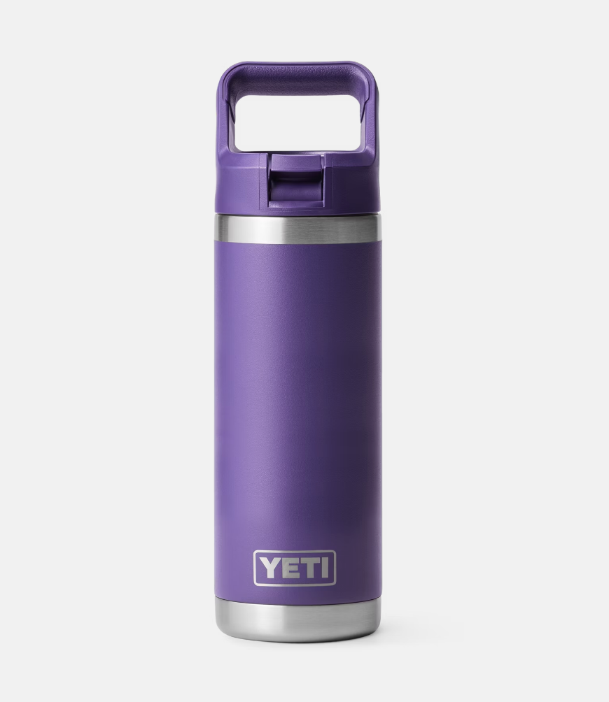  YETI Rambler 18 oz Bottle, Vacuum Insulated, Stainless Steel  with Straw Cap, Peak Purple: Home & Kitchen