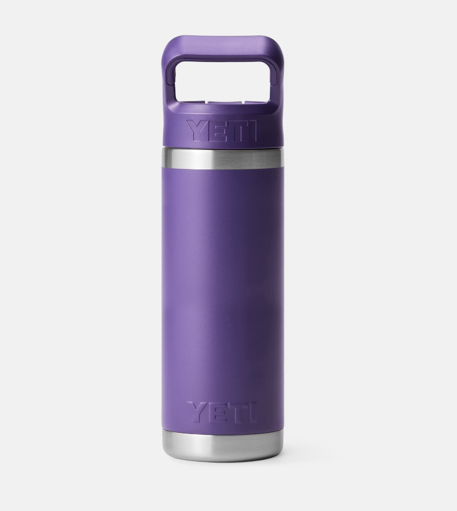 Yeti Rambler 18Oz Water Bottle With Color Matched Straw Cap
