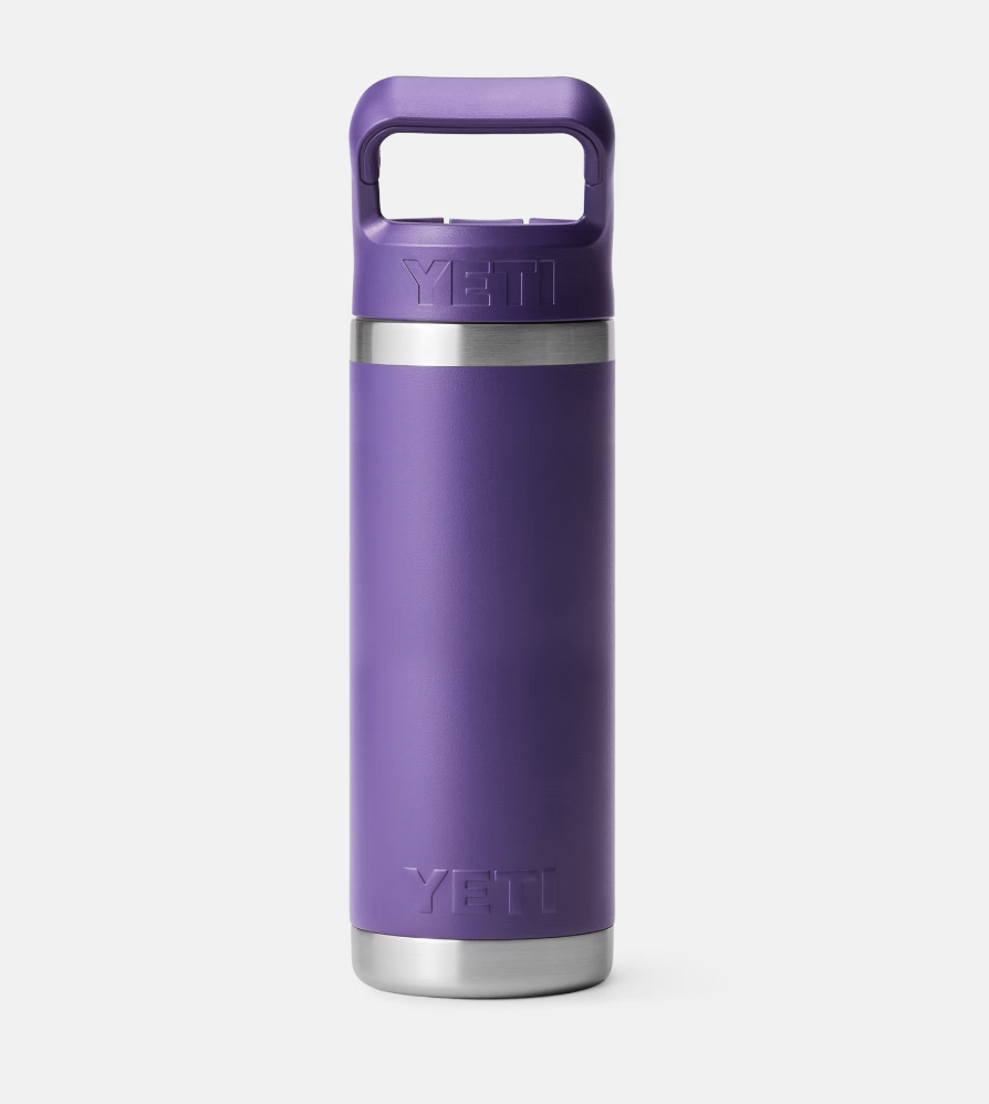 Yeti Rambler 18Oz Water Bottle With Color Matched Straw Cap – Wind Rose  North Ltd. Outfitters