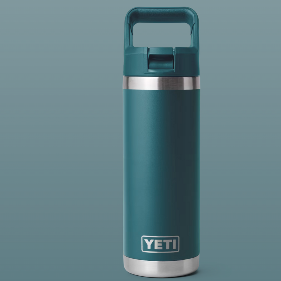 Yeti Rambler 18Oz Water Bottle With Color Matched Straw Cap