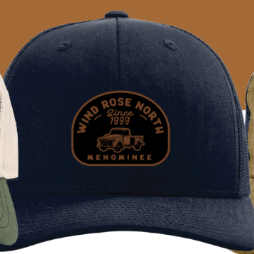 Wind Rose North Cotton Semi-Curve Hat