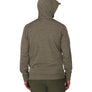 Back of Simms Men's Challenger Loden hoodie worn by a person on a white background
