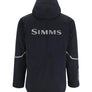 Black jacket with 'Simms' branding on the back against a white background