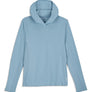 Light blue long-sleeve hoodie on a white background