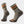 Tan socks with dark grey heels and toes with yellow, burnt orange and yellow accents on the upper leg part.