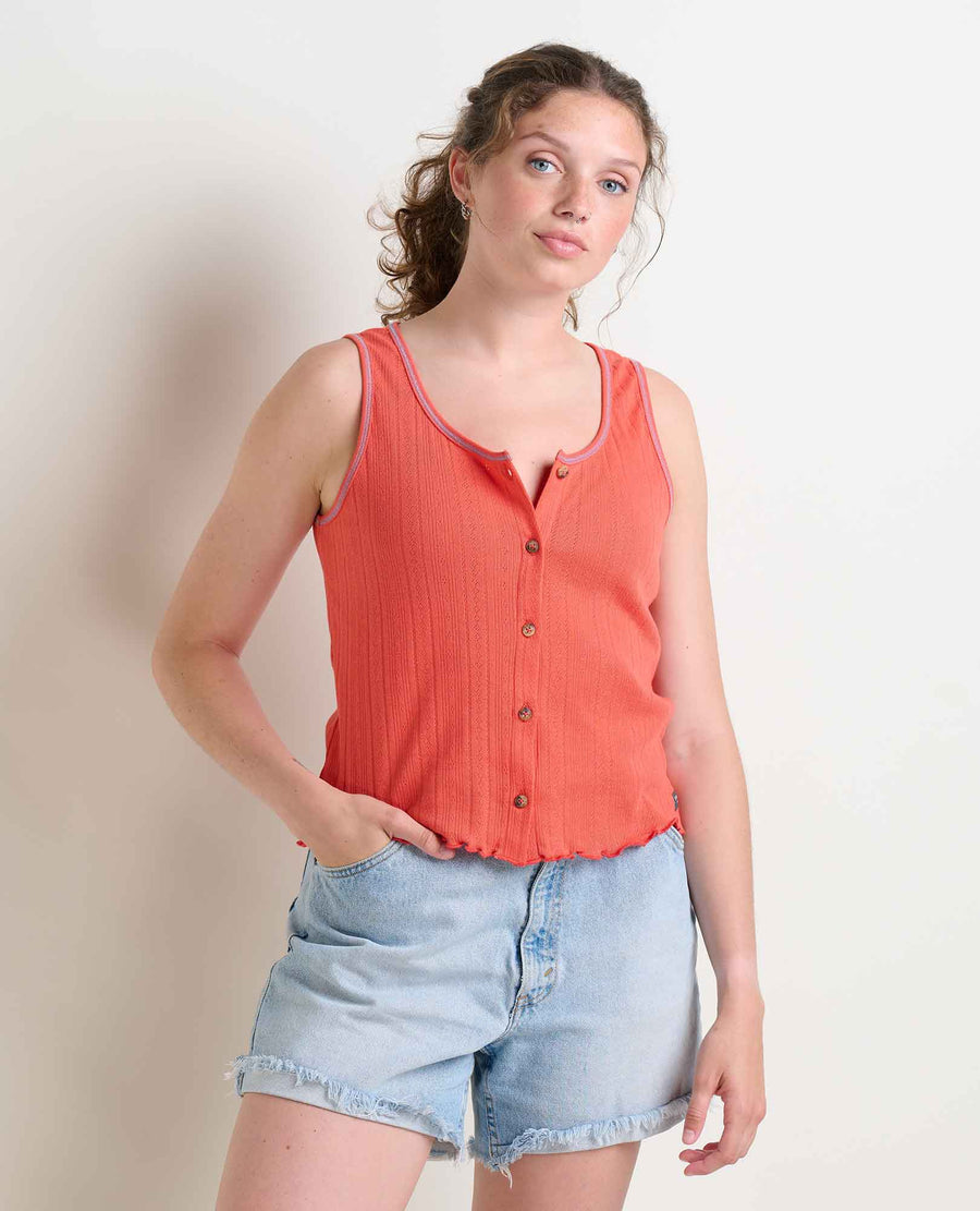 Toad&Co Women's Foothill Pointelle Button Tank (T1112503)