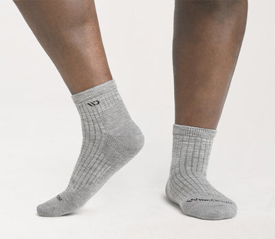 Wide Open Men's Solid Cushioned Quarter Socks (9004)