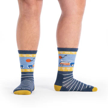 Wide Open Men's Way Back Cushioned Crew Socks (9008)