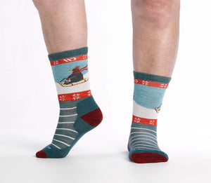 Wide Open Women's Sleigh All Day Cushioned Crew Socks (9506)