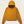 Mustard yellow cropped hoodie that is against a white background.