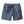 Blue shorts with drawstring on a white background