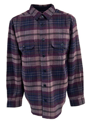 Woolly Dry Goods Men's 9oz Patterned Classic Fit Flannel (WF9OZC13R)