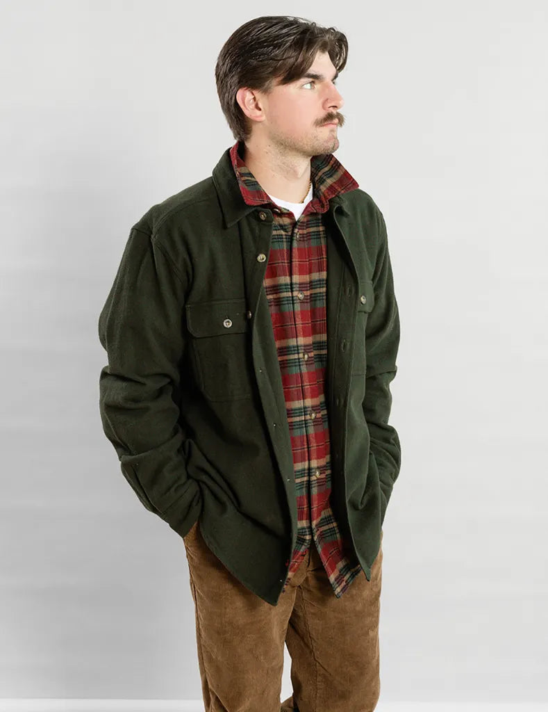 Woolly Dry Goods Men's Flannel 9oz Chamois Shirt (WC9OZ)