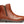 Brown boot with a zipper against a white background.