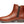 Brown boot with a dark brown sole against a white background.