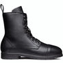 Black boot against a white background.