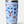 Light blue tumbler with camping, fishing and nature imagines all of over it, against a white background.
