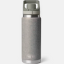 Sage green bottle with white accents against a white background.