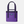 Purple tote bag with light blue accents with a Yeti logo on the front that is dark purple and light blue.