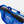 Bright blue bag against a white background.