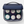 Top view of a lunch box that is holding 6 cans against a white background.