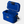 Angled view of a blue yeti hard cooler that is open and has a Yeti logo on the front and inside of the lid against a white background.
