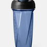 Shaker bottle that is navy with black and navy against a white background.