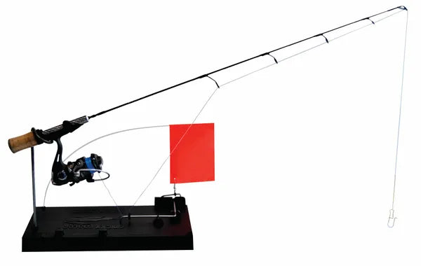 ice fishing tip up rod holder "BIG RED" DOWN-TIP (Discontinued) The Ice Rigger acts like a traditional tip Winter Special-Ice Fishing Rod Tip
