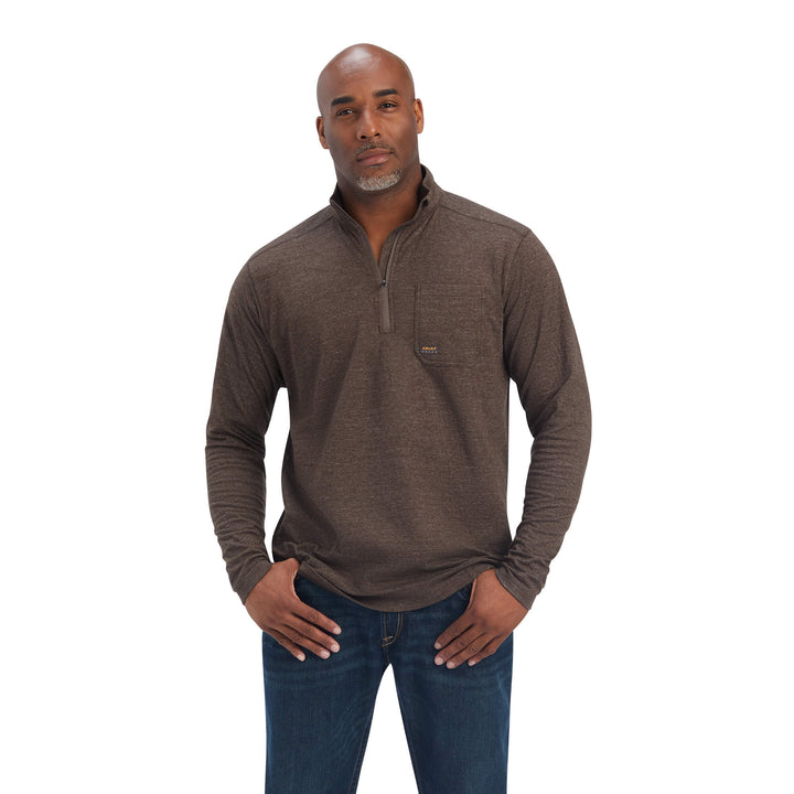 Ariat Men's Rebar Foundation 1/4 Zip Long-Sleeved Shirt (10041417)