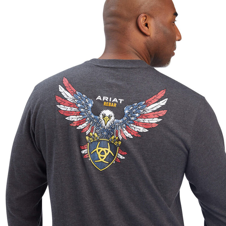 Ariat Men's Rebar Cotton Strong American Raptor Long Sleeve T-Shirt (10041422)