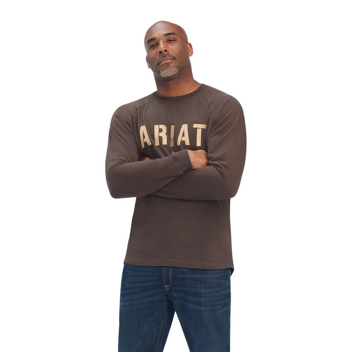 Ariat Men's Rebar Cotton Strong Block Long Sleeve Shirt (10041591)