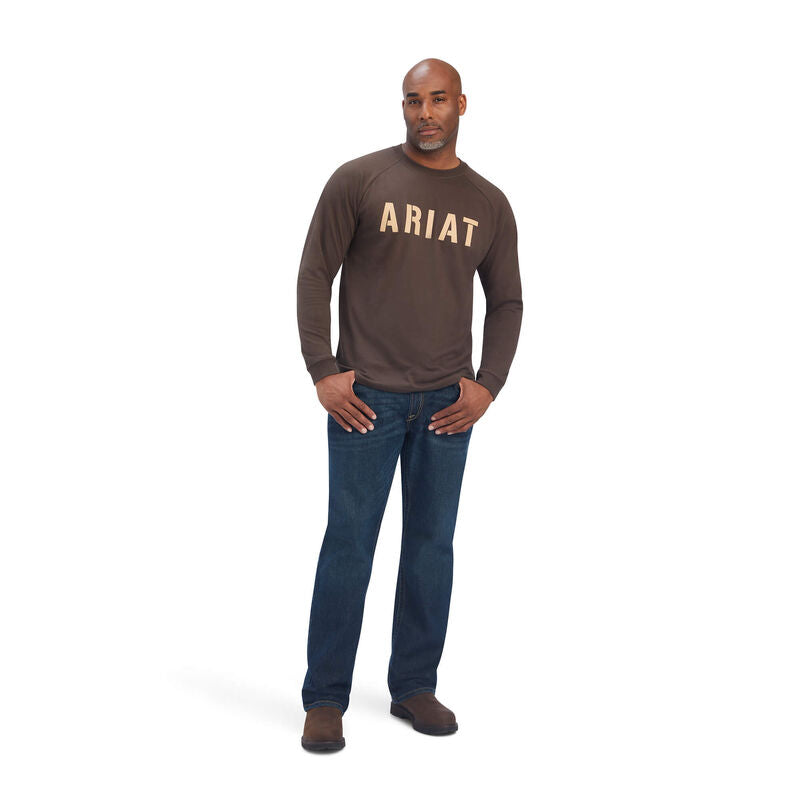 Ariat Men's Rebar Cotton Strong Block Long Sleeve Shirt (10041591)