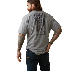 Ariat Men's Rebar Cotton Strong American Outdoor SS T-Shirt (10043828)