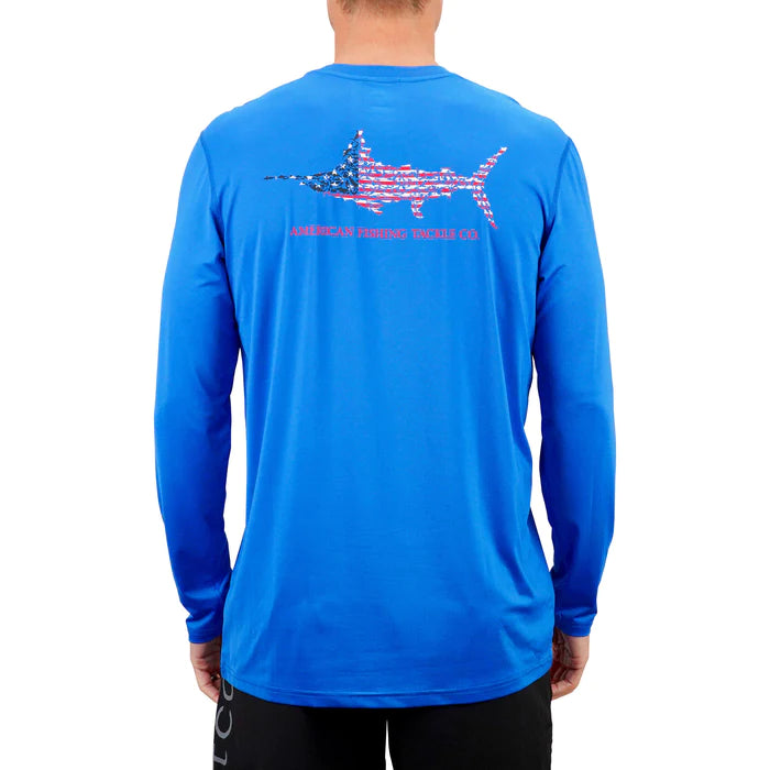 Aftco Men's Jigfish Americana UVX LS Sun Shirt (M61185) – Wind