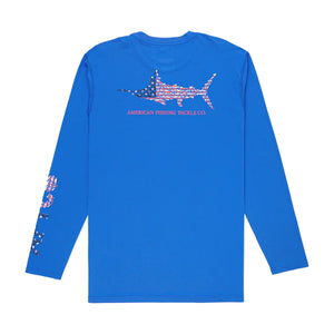 Aftco Men's Jigfish Americana UVX LS Sun Shirt (M61185)