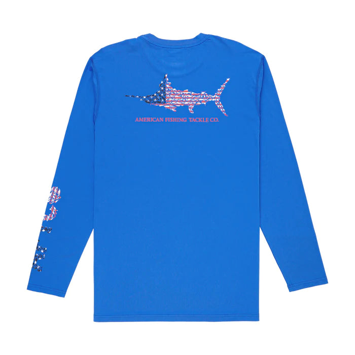 Aftco Men's Jigfish Americana UVX LS Sun Shirt (M61185) – Wind